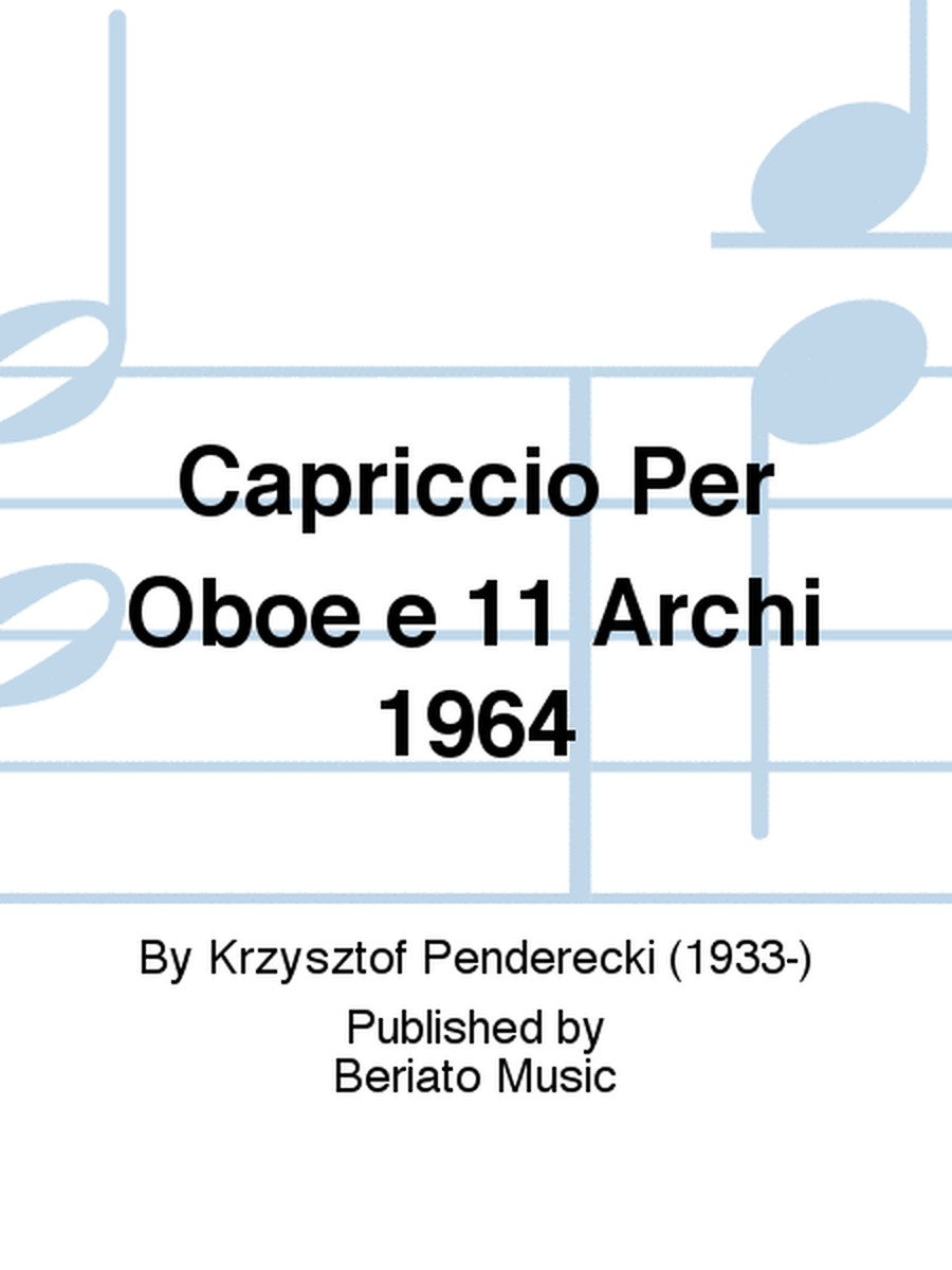 Capriccio Per Oboe e 11 Archi 1964