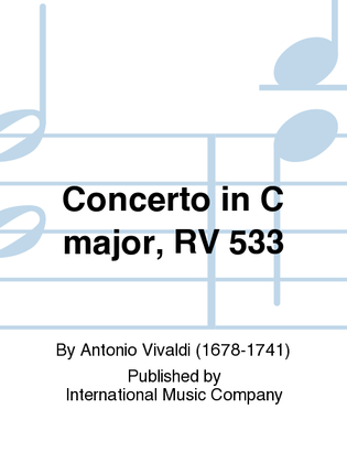 Book cover for Concerto In C Major, Rv 533