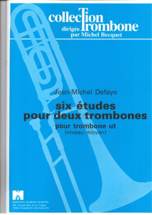 Book cover for Six etudes pour deux trombones