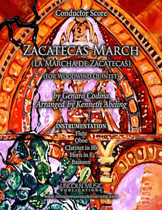 Book cover for Zacatecas March (for Woodwind Quintet)