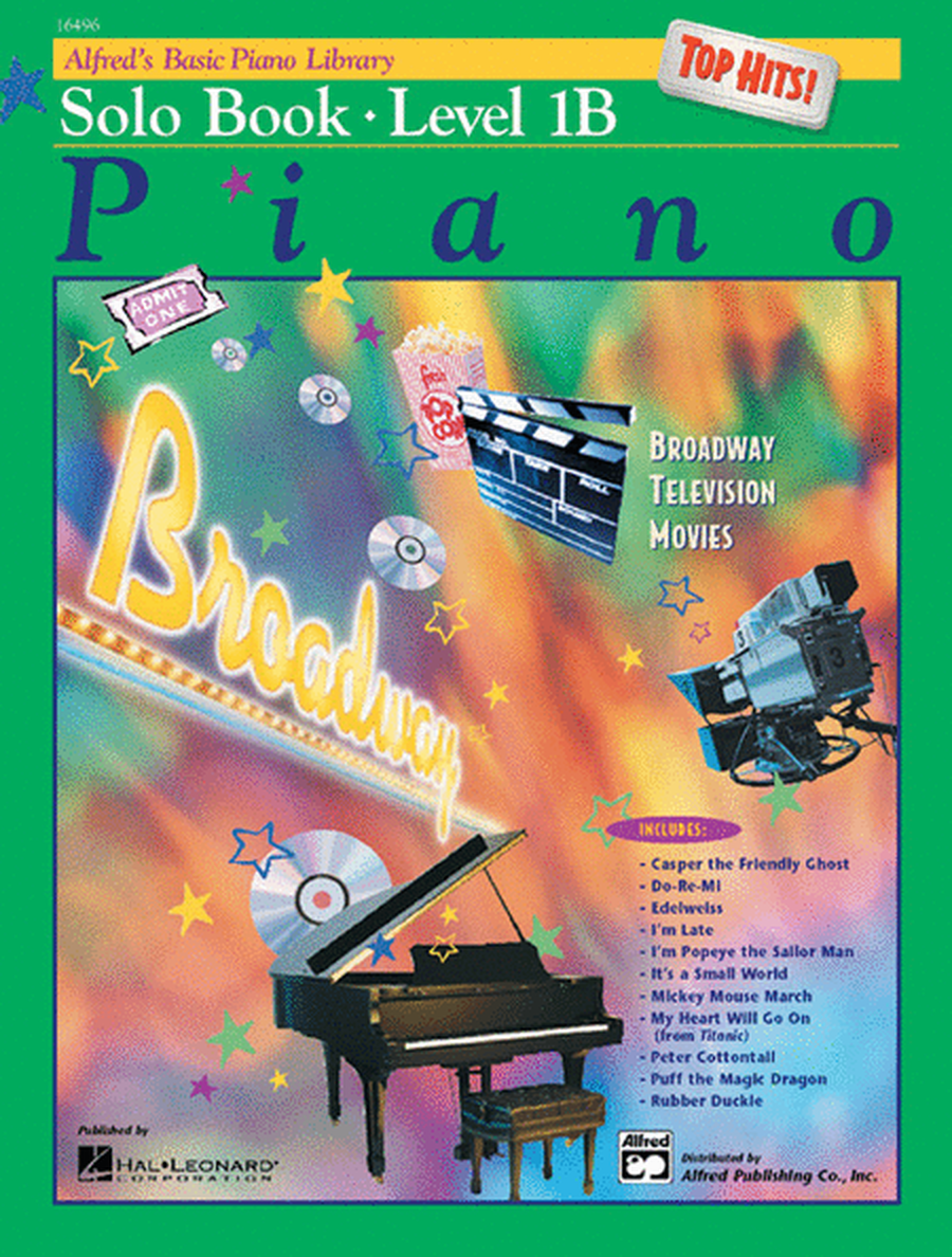 Alfred's Basic Piano Library Top Hits! Solo Book & CD, Book 1B image number null