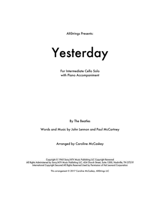 Book cover for Yesterday