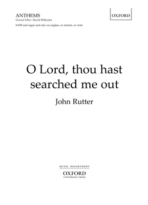 Book cover for O Lord, thou hast searched me out