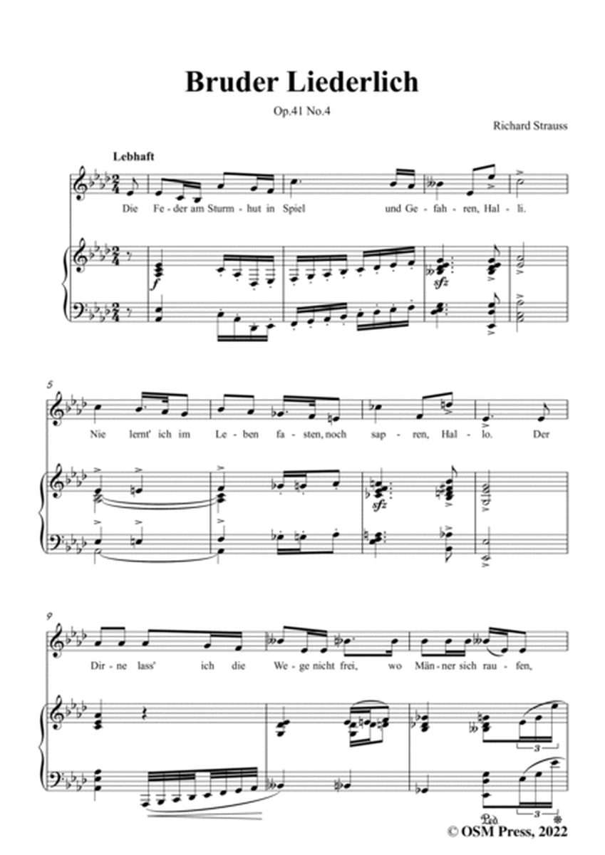 Richard Strauss-Bruder Liederlich,in A flat Major,Op.41 No.4 image number null