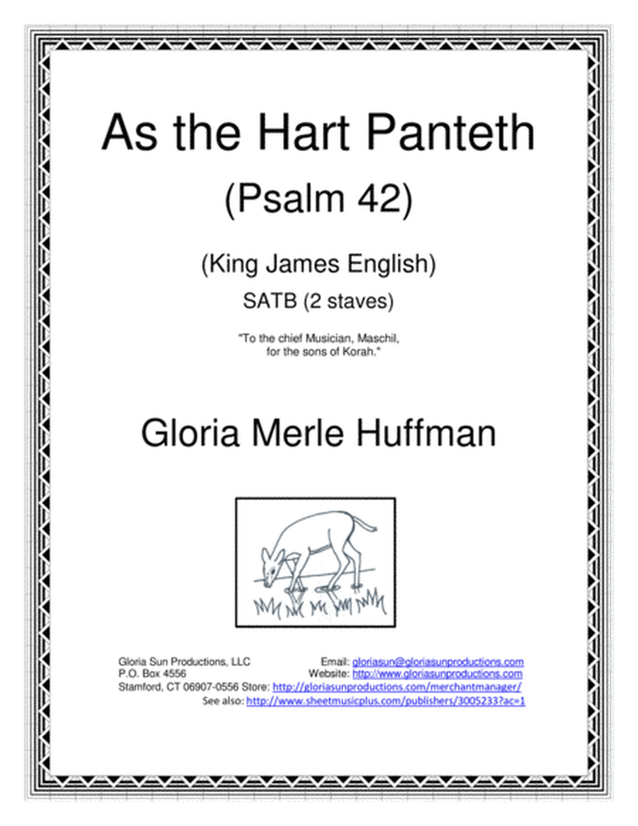 As the Hart Panteth (Psalm 42), A Major, SATB - downloadable PDF image number null