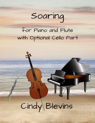 Book cover for Soaring, an original piece for Piano, Flute and Cello