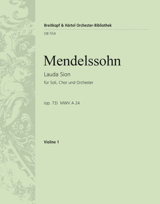 Book cover for Lauda Sion [Op. 73] MWV A 24