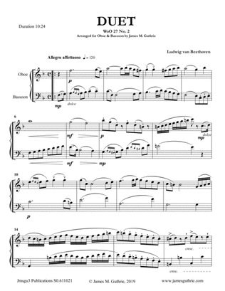 Beethoven: Duet WoO 27 No. 2 for Oboe & Bassoon