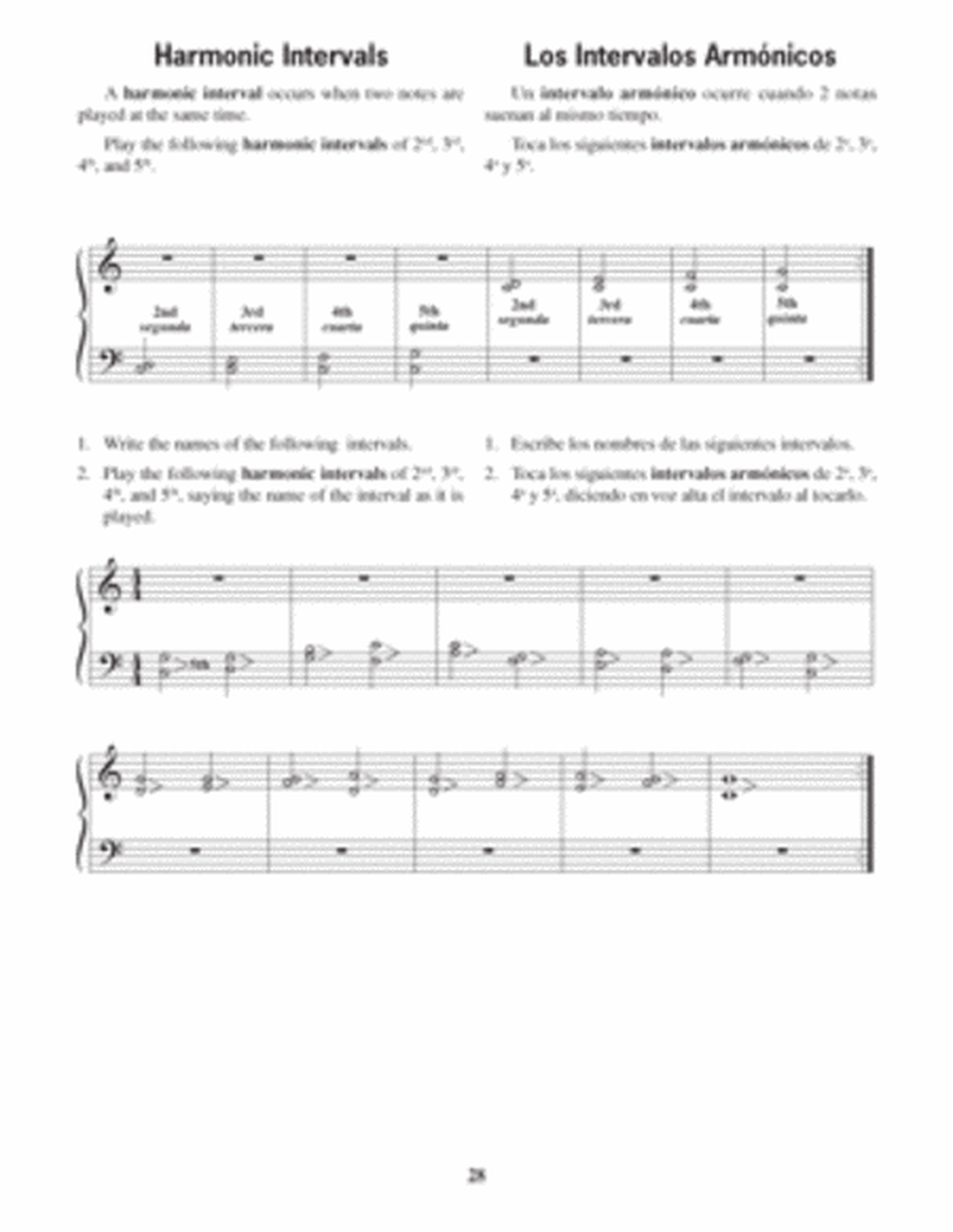 Spanish/English Piano Method, Level 1