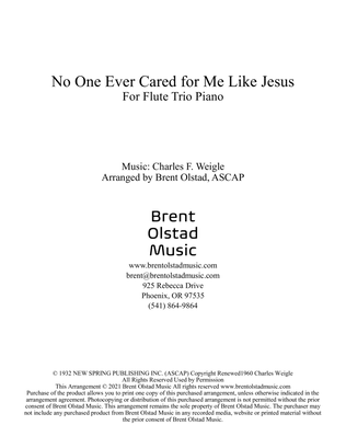 Book cover for No One Ever Cared For Me Like Jesus