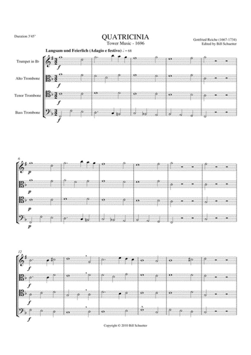 Quatricinia from Tower Music of 1696 image number null