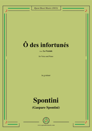 Book cover for Spontini-Ô des infortunés,from La Vestale,in g minor