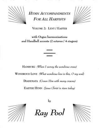 Book cover for Hymn Accompaniments for All Harpists Volume 2