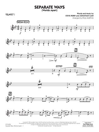 Book cover for Separate Ways (Worlds Apart) (arr. Paul Murtha) - Trumpet 1