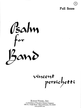 Book cover for Psalm For Band