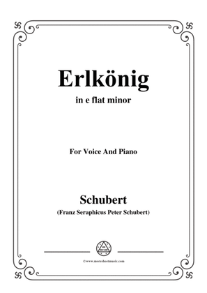 Schubert-Erlkönig in e flat minor,for voice and piano