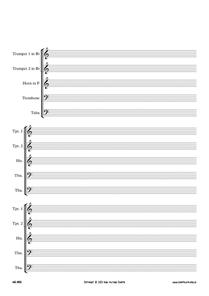 Manuscript Paper - Brass Quintet