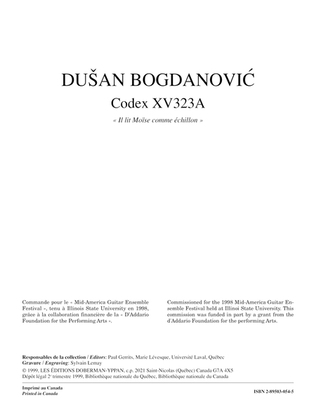 Book cover for Codex XV323A (4-5 guit.)
