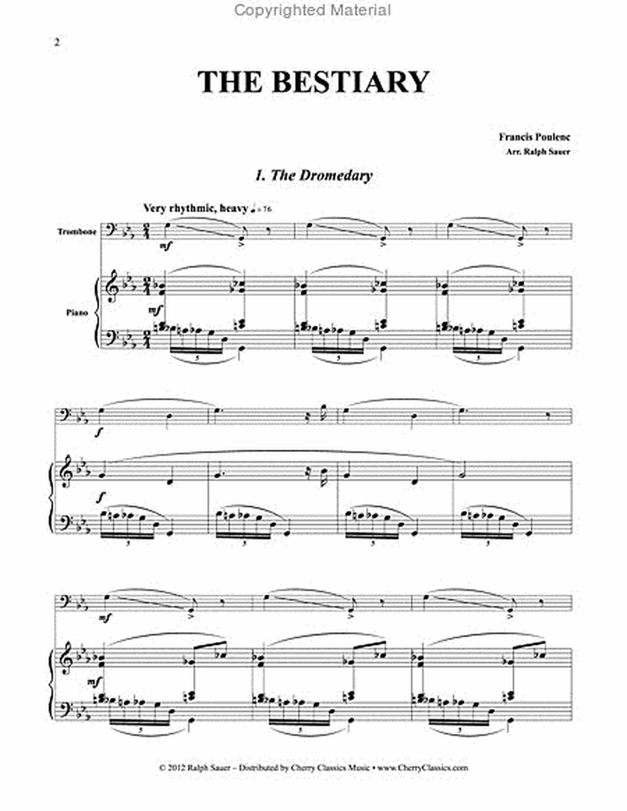 The Bestiary for Trombone & Piano