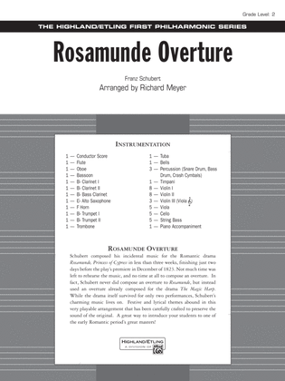 Book cover for Rosamunde Overture: Score