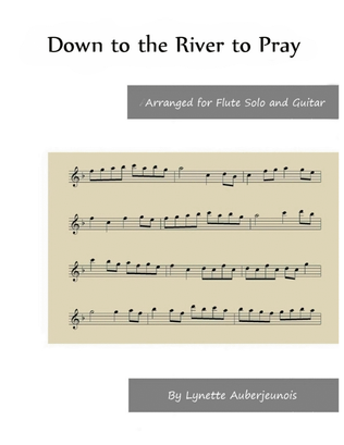 Book cover for Down to the River to Pray - Flute Solo with Guitar Chords