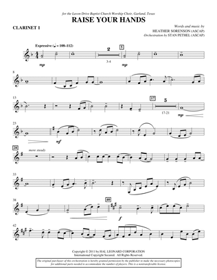 Book cover for Raise Your Hands - Bb Clarinet 1