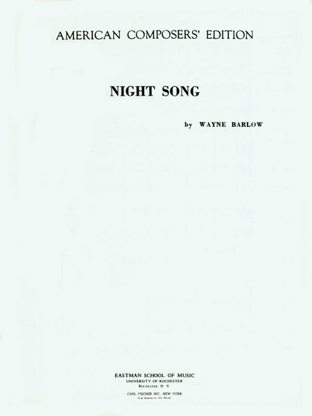Night Song For Orchestra