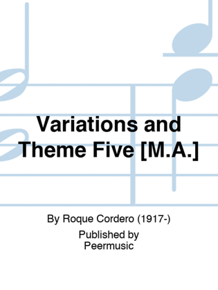 Book cover for Variations and Theme Five [M.A.]