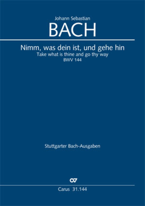 Book cover for Take what is thine and go thy way (Nimm, was dein ist, und gehe hin)