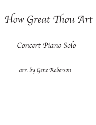 How Great Thou Art Concert Piano Solo