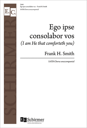 Book cover for Ego ipse consolabor vos (I Am He That Comforteth You)