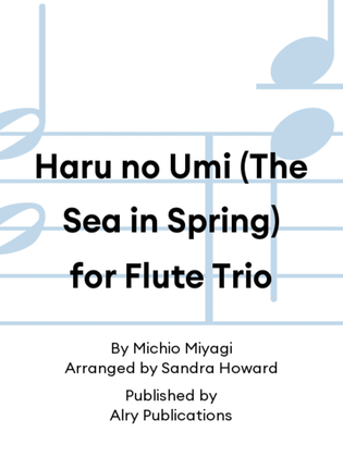 Book cover for Haru no Umi (The Sea in Spring) for Flute Trio