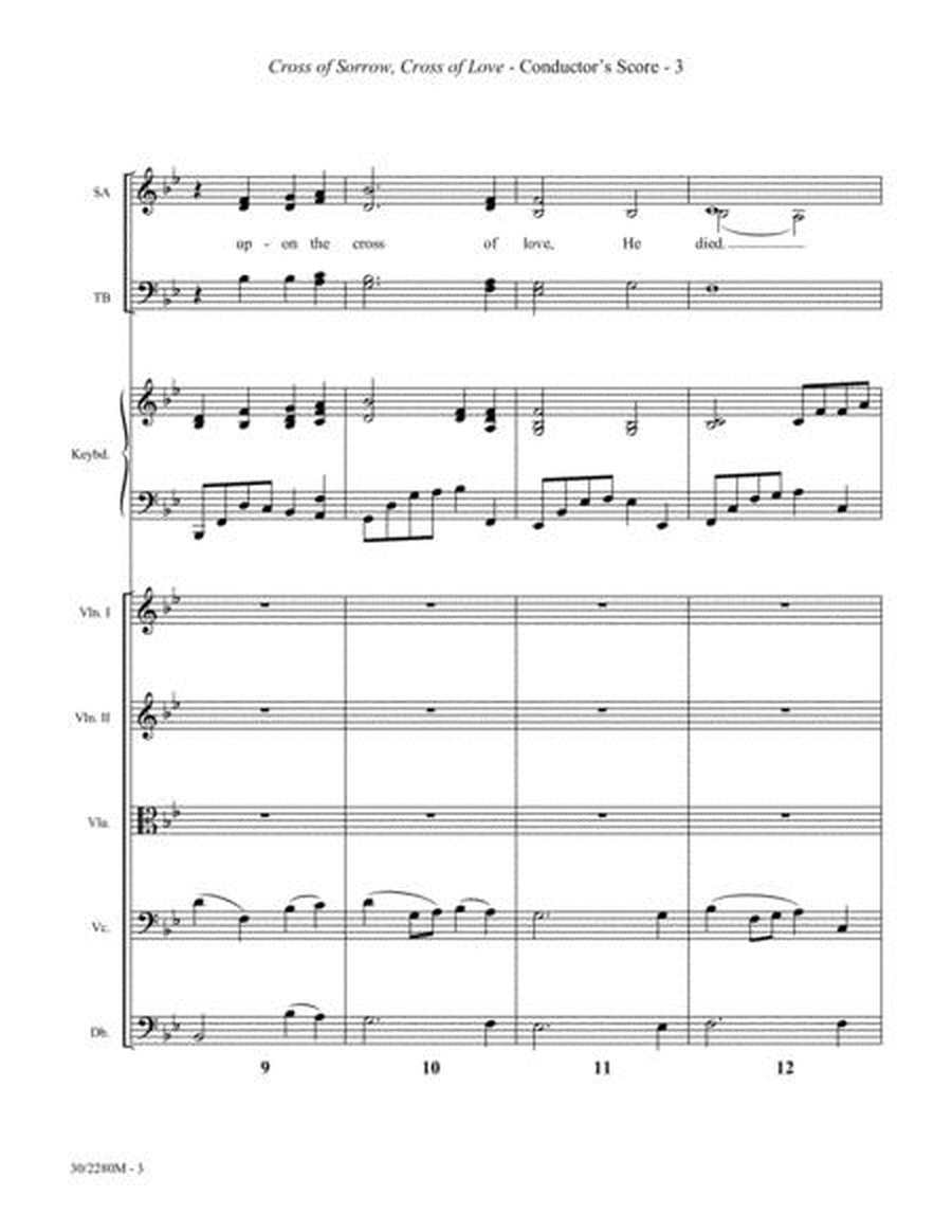 Cross of Sorrow, Cross of Love - String Orchestra Score and Parts