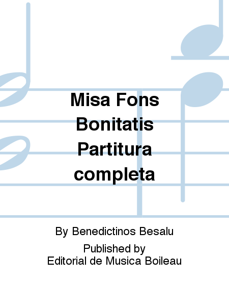 Misa Fons Bonitatis Partitura completa