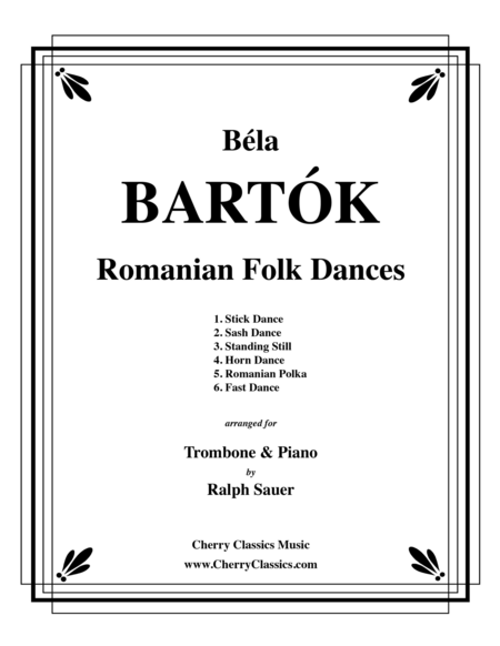 Romanian Folk Dances for Trombone and Piano