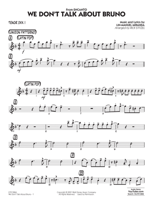 Book cover for We Don't Talk About Bruno (from Encanto) (arr. Rick Stitzel) - Tenor Sax 1