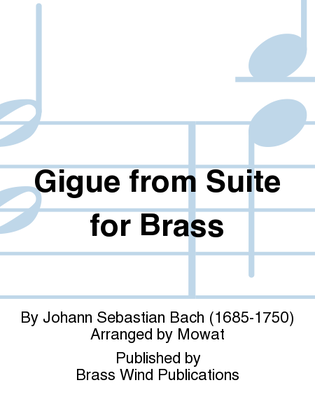 Book cover for Gigue from Suite for Brass