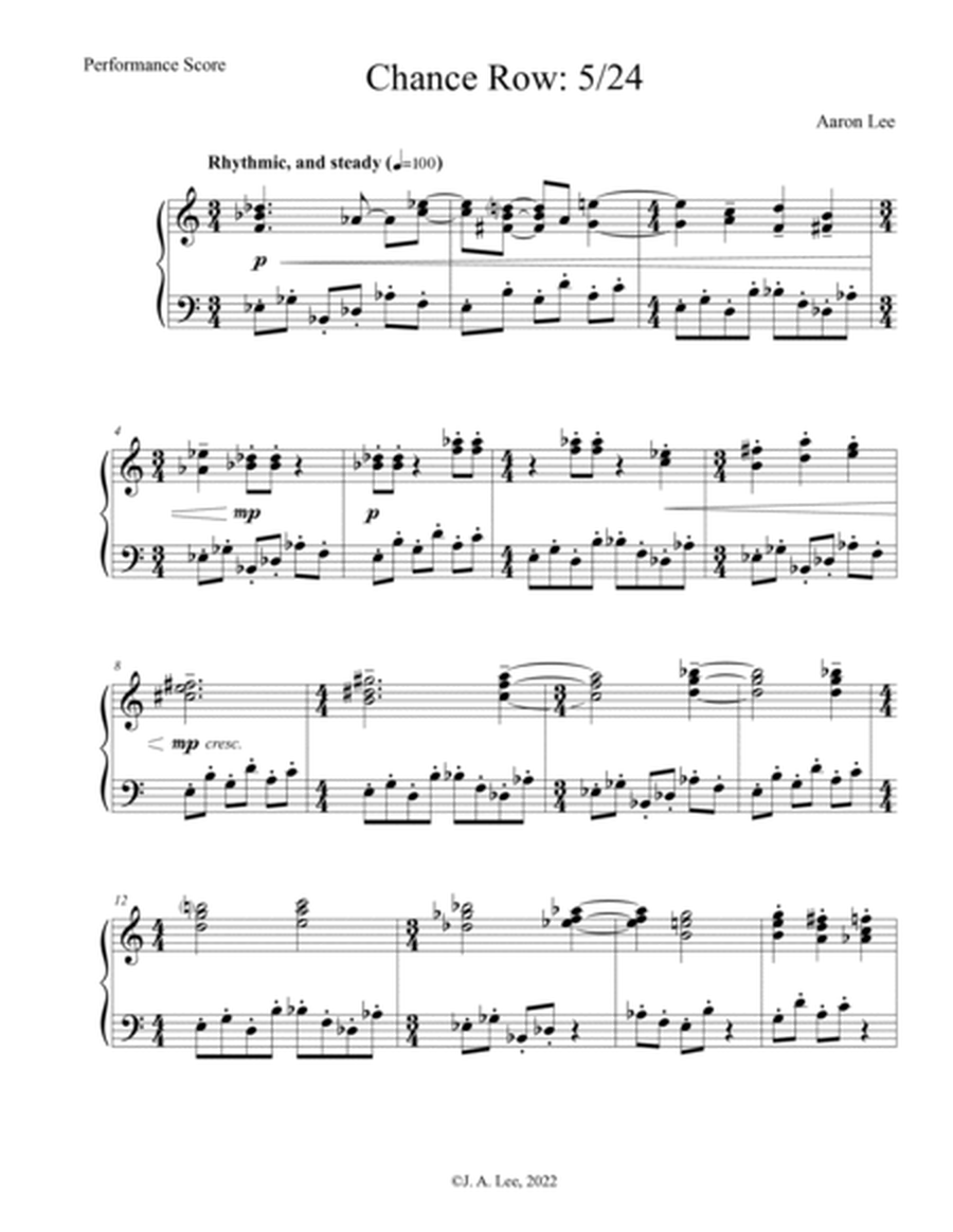 Chance Row: 5/24 (for solo piano)