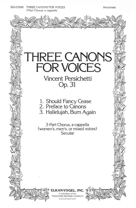 Three Canons for Voices