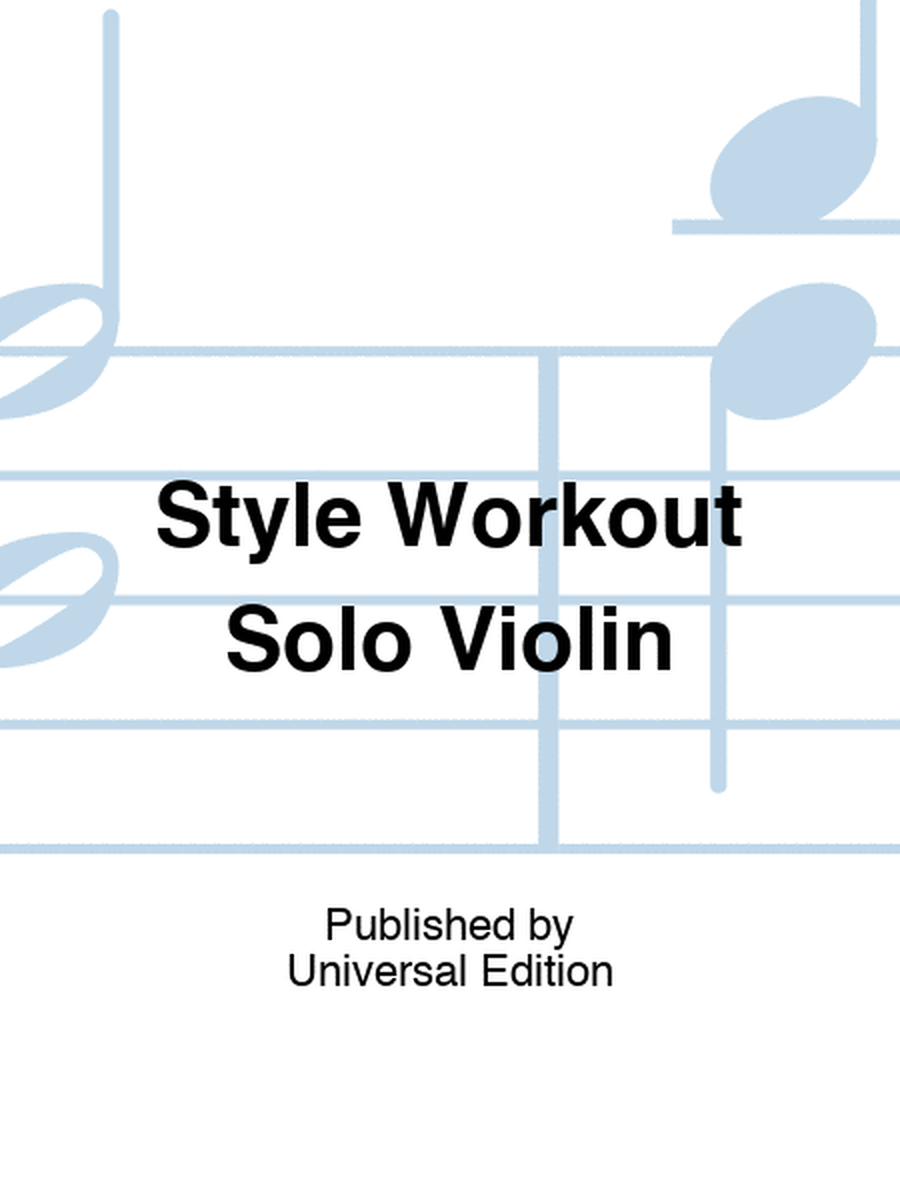 Style Workout Solo Violin
