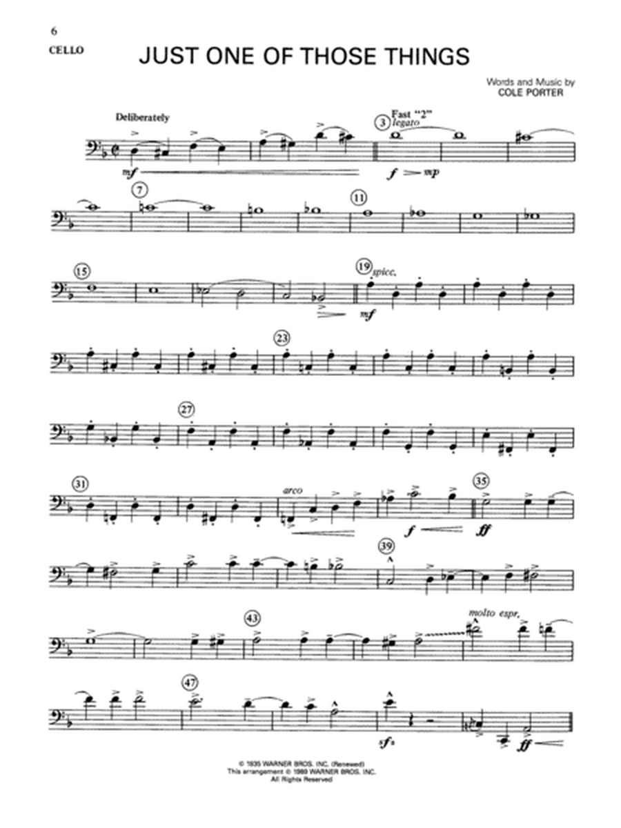 Cole Porter (Classic String Quartets): Cello