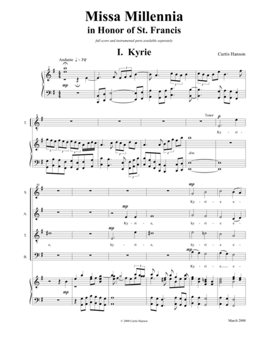 Missa Millennia in Honor of St. Francis (SATB) image number null