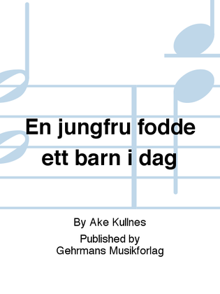 Book cover for En jungfru fodde ett barn i dag