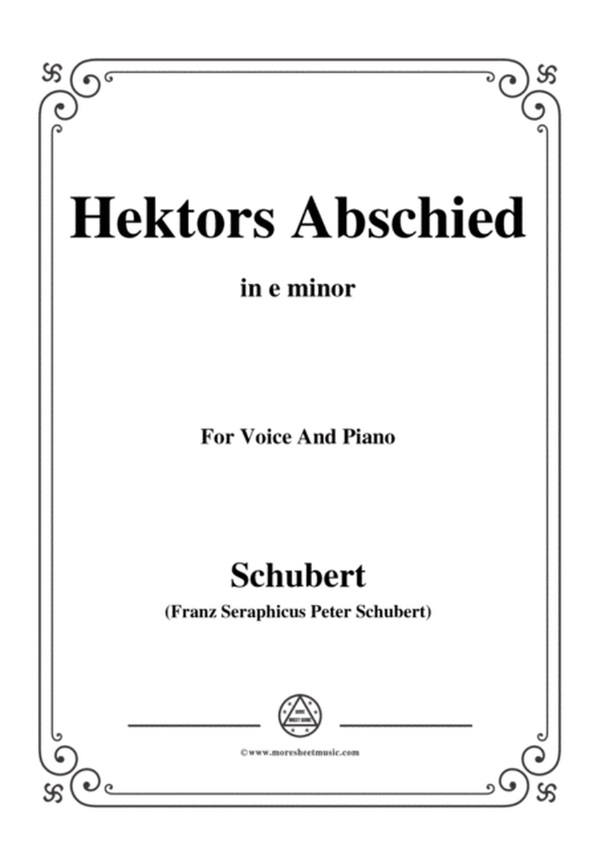 Schubert-Hektors Abschied(Hector's Farewell),D.312,in e minor,for Voice&Piano image number null