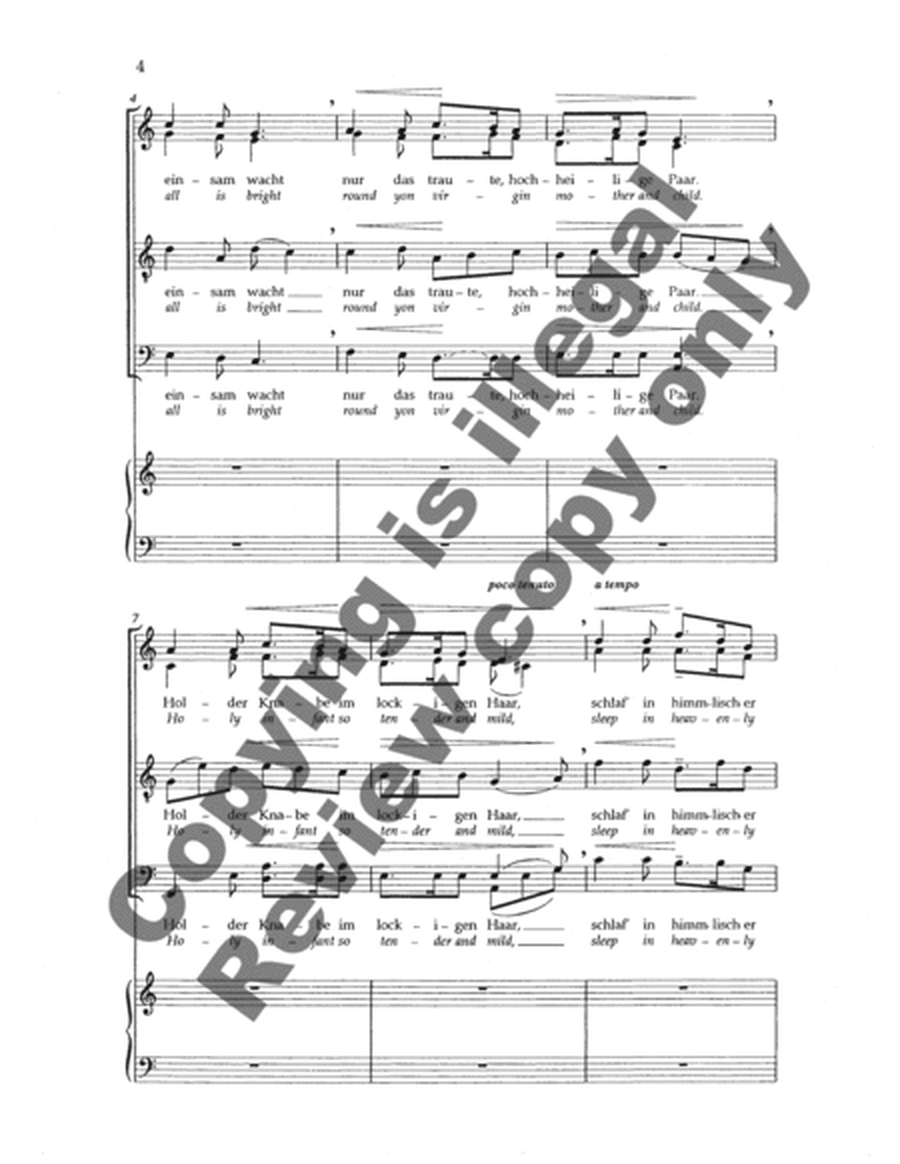 Silent Night (Stille Nacht/Noche de Paz) (Choral Score)