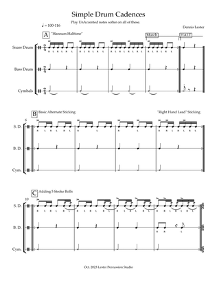 Simple Drum Cadences