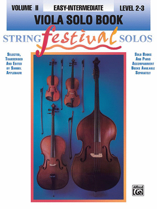 Book cover for String Festival Solos, Volume 2