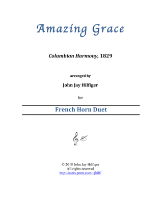 Amazing Grace for French Horn Duet