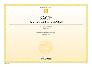 Book cover for Toccata and Fugue in D Minor, BWV 565