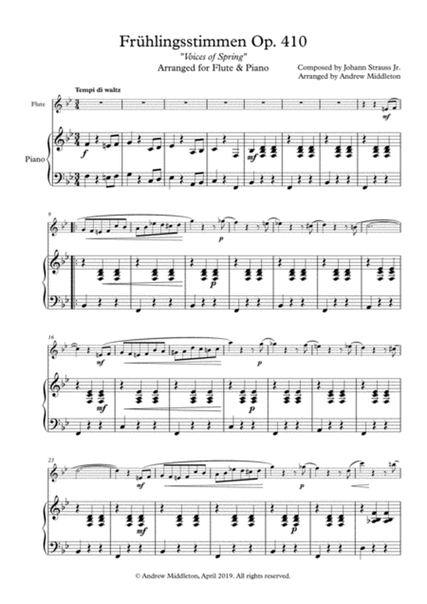 Voices of Spring arranged for Flute and Piano image number null